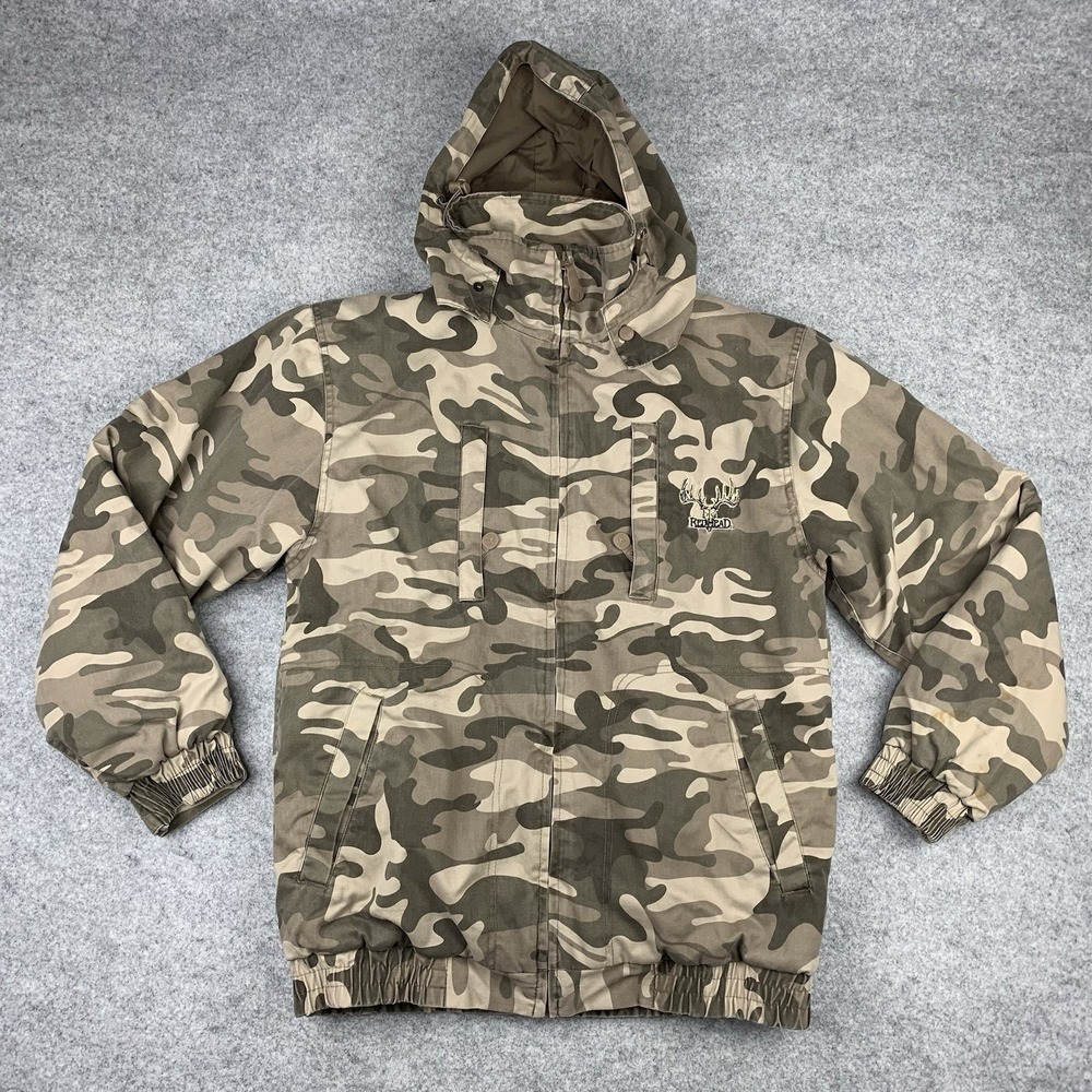 RedHead Camouflage Jacket Size Small Quilted Lined Hideaway Hood Hunting